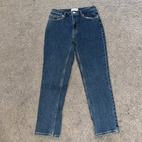 EVERLANE THE ORIGINAL CHEEKY JEAN - Medium Wash Blue - Organic Cotton - EUC - 27 - Picture 1 of 12